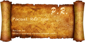Pacsai Rózsa névjegykártya